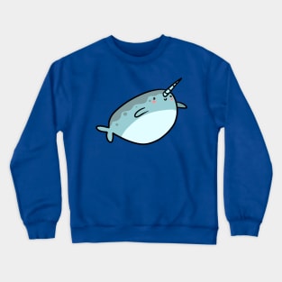 Cute Chubby Cartoon Narwhal Crewneck Sweatshirt